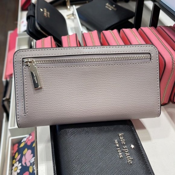 Kate Spade Darcy Large Slim Bifold Wallet Warm Taupe - Picture 11 of 16